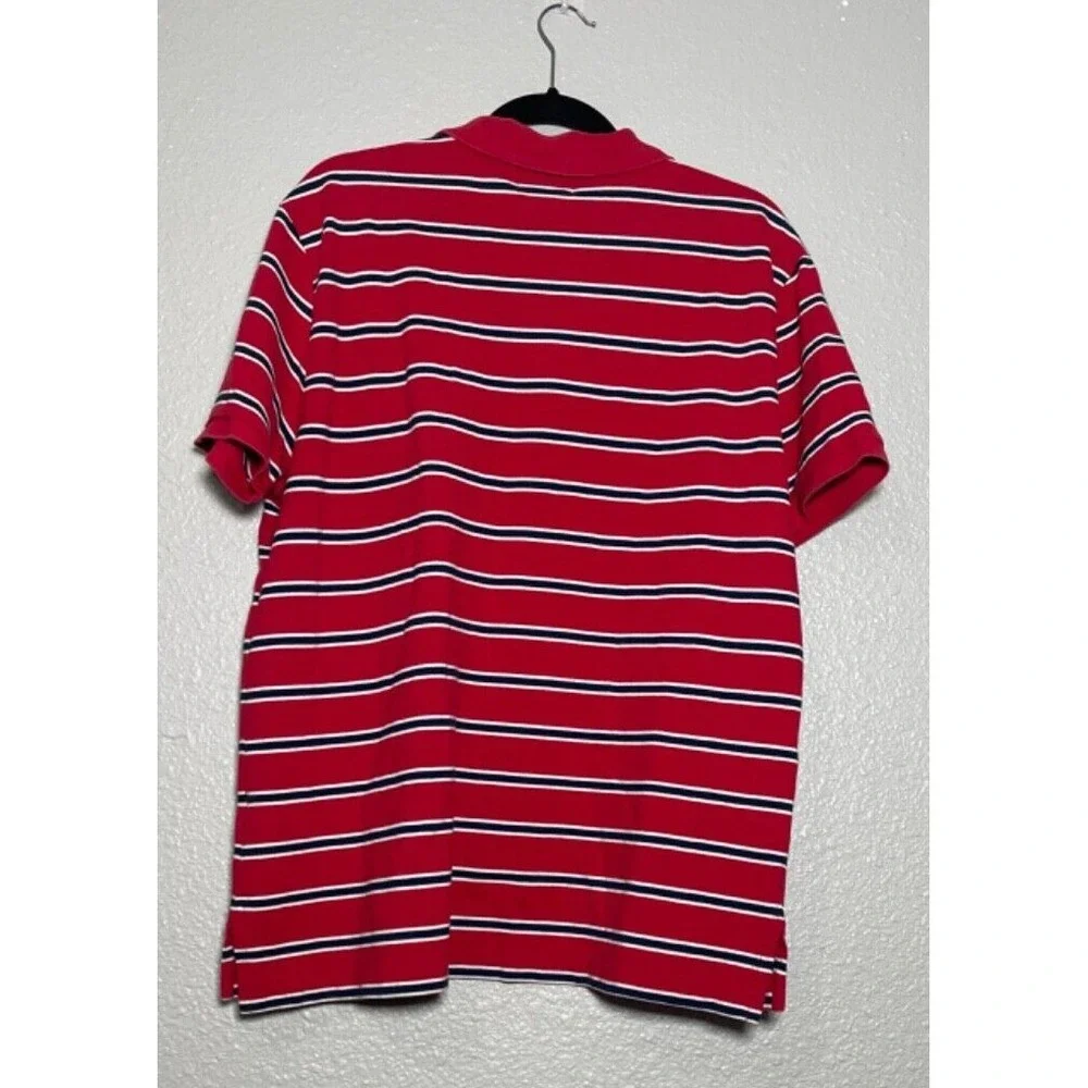 Vintage Polo Jeans Co Ralph Lauren Polo Shirt Men's XXL Red White Stripe Flag
